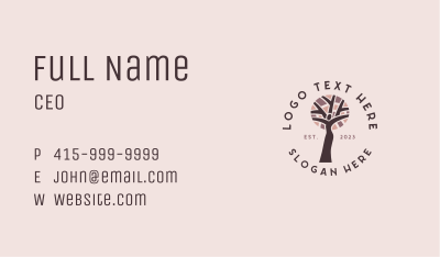 Female Healthy Tree Business Card Image Preview