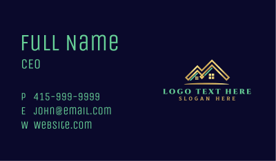 Premium House Roof Real Estate Business Card Image Preview