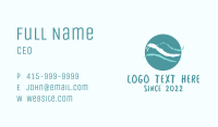 Ocean Wave Watercolor  Business Card Image Preview