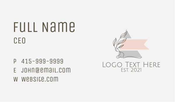 Leaf Ornament Fixture  Business Card Design Image Preview