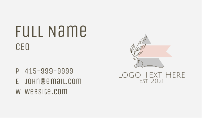 Leaf Ornament Fixture  Business Card Image Preview