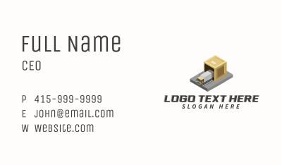 Truck Logistics Crate Business Card Image Preview