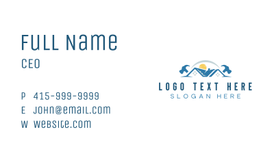 Construction Hammer Roof Business Card Image Preview