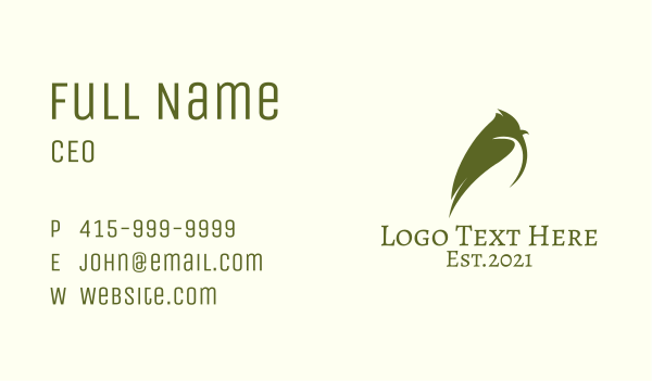 Green Tit Bird Business Card Design Image Preview