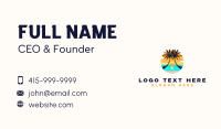 Beach Palm Tree Vacation Business Card Preview