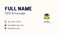Beach Palm Tree Vacation Business Card Image Preview