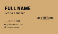 Luxury Business Wordmark Business Card Design
