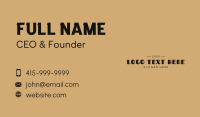 Luxury Business Wordmark Business Card Preview