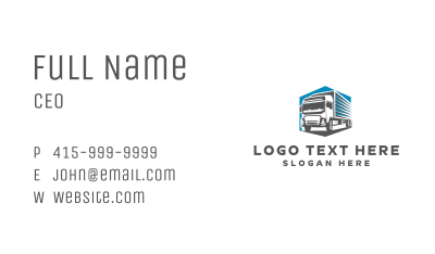 Cargo Truck Delivery Business Card Image Preview