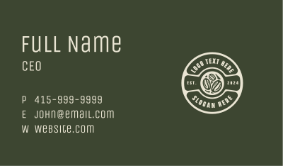 Coffee Bean Organic Business Card Image Preview