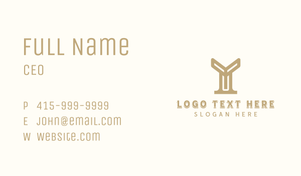 Corporate Firm Letter Y Business Card Design Image Preview