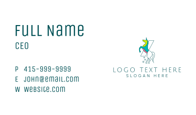 Mythical Creature Unicorn  Business Card Image Preview