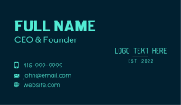Cyber Blue Wordmark Business Card Image Preview
