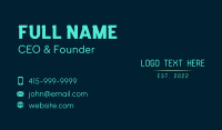 Cyber Blue Wordmark Business Card Image Preview