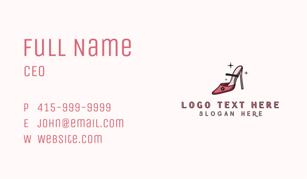 Elegant Women High Heels Business Card Design Image Preview