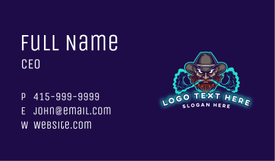 Cowboy Smoke Gaming Business Card Image Preview