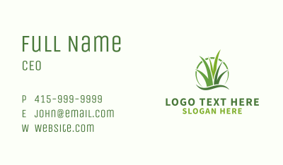 Grass Lawn Plant Business Card
