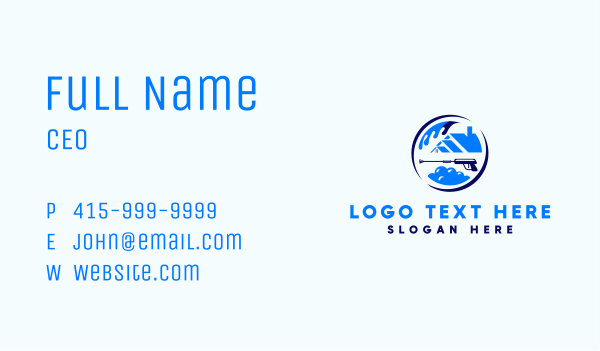 Cleaning Pressure Wash Business Card Design Image Preview