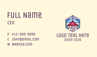 Stained Glass Home Business Card Image Preview