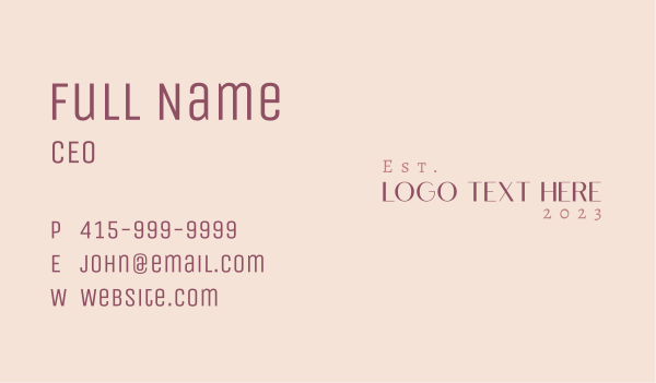 Feminine Generic Business Business Card Design Image Preview