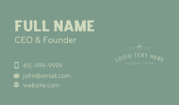 Minimalist Coffee Shop Wordmark Business Card Preview