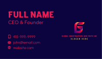 Gradient Business Letter G Business Card Design