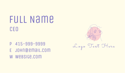 Feminine Woman Beauty Business Card Image Preview