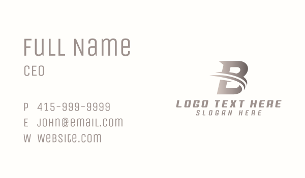 Express Logistics Letter B Business Card Design Image Preview