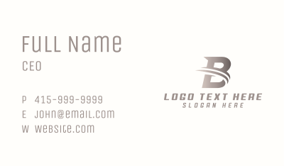 Express Logistics Letter B Business Card Image Preview