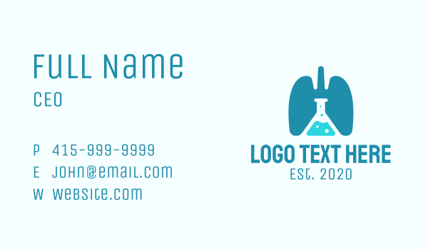 Respiratory Lung Research Laboratory Business Card Design Image Preview
