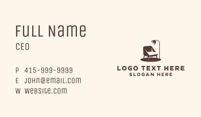 Chair Lamp Furniture Business Card Image Preview