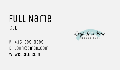 Cosmetics Business Script Wordmark Business Card Image Preview