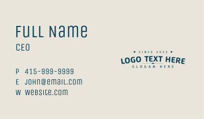 Clothing Business Wordmark Business Card Image Preview