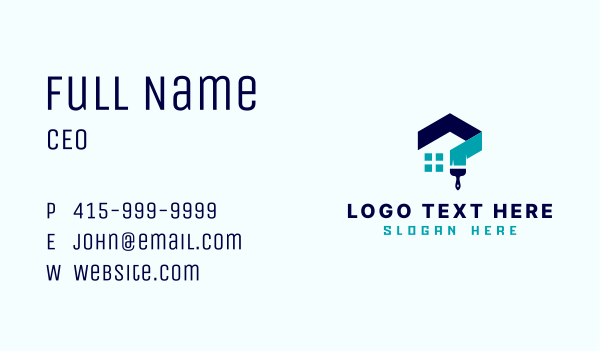 House Repair Paintbrush Business Card Design Image Preview