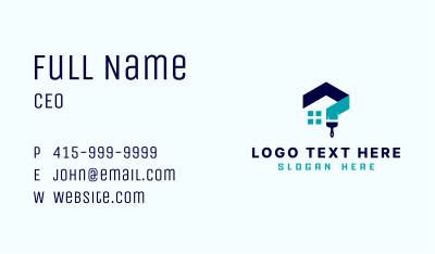 House Repair Paintbrush Business Card Image Preview