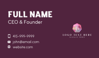 Pink Crystal Gem Lettermark Business Card Preview