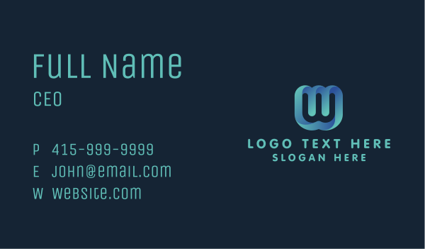 Tech Startup Letter M Business Card Design Image Preview