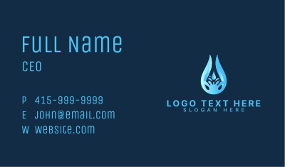 Hydro Water Droplet Business Card Image Preview