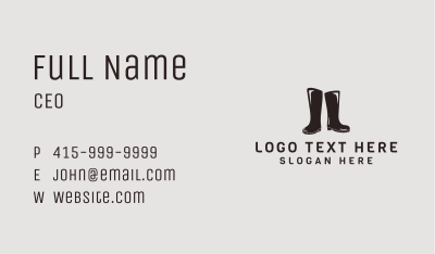 Rubber Boots Shop Business Card Image Preview
