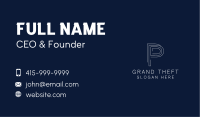 Writer Author Studio Letter P Business Card Image Preview