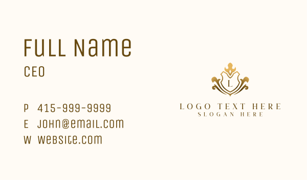 Luxury Shield Hotel Business Card Design Image Preview