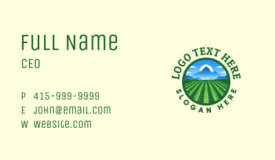 Mountain Farm Agriculture Business Card Image Preview