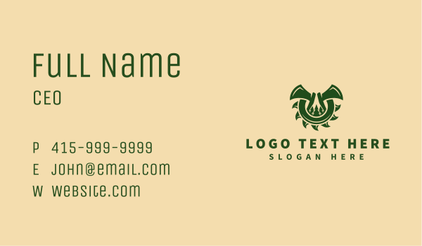 Saw Blade Axe Woodworking Business Card Design Image Preview