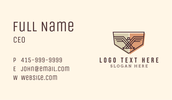 Military Eagle Shield Business Card Design Image Preview