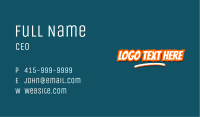 Cartoon Pop Art Wordmark Business Card Image Preview