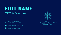 Blue Ice Snowflake  Business Card Image Preview