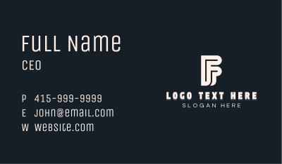 Generic Brand Letter F Business Card Image Preview