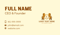 Luxury Lion Shield Business Card Preview
