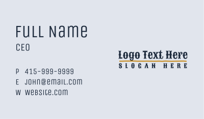 Western Rodeo Wordmark Business Card Image Preview