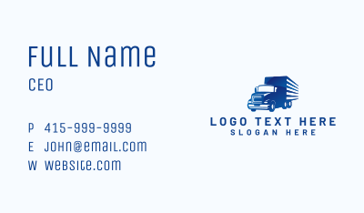 Truck Delivery Logistic Business Card Image Preview